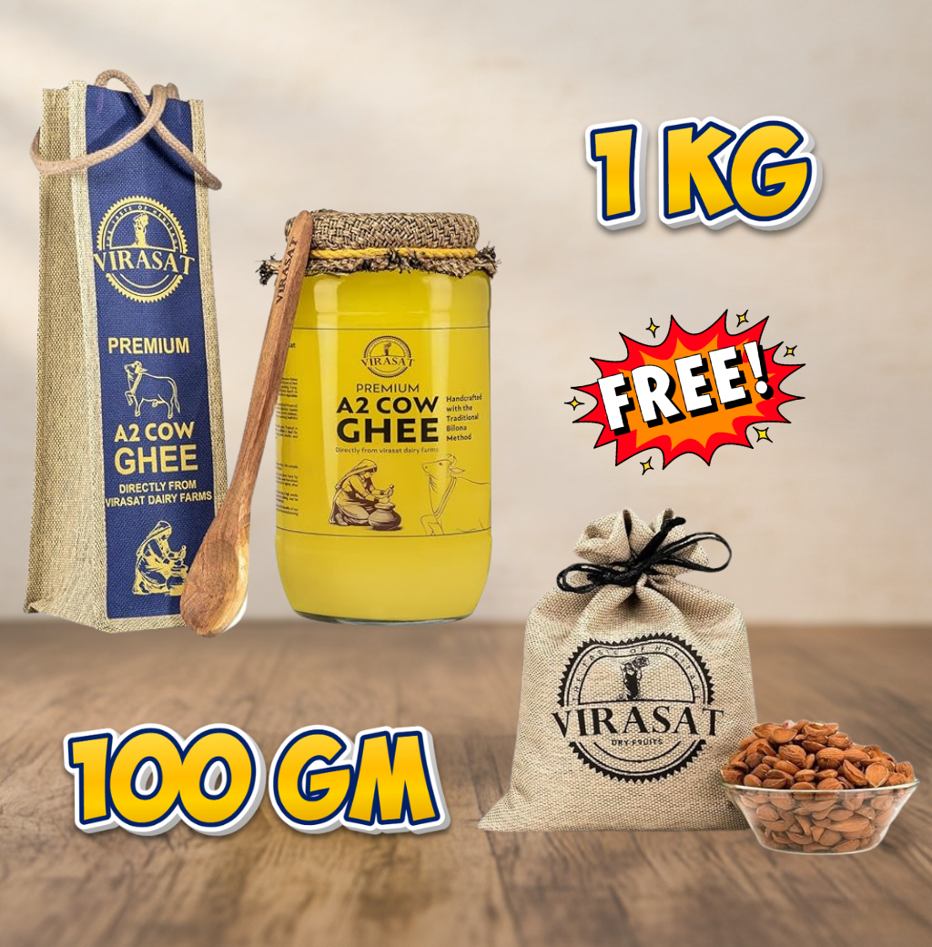 A2 Cow Ghee with Kashmiri Mamra Combo